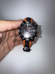 Seven Core Paracord Tactical Survival Watch with Compass and Whistle