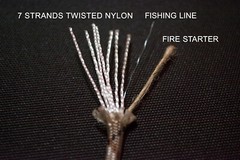 Fire Starter Adjustable Necklace With Fish & Fire 550 Paracord Survival Gear
