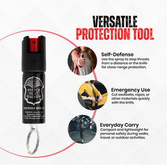 2 Police Magnum pepper spray .50oz keyring keychain defense security protection