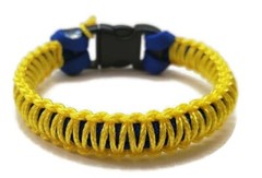 Paracord Bracelet 550 Ultra Blue/Yellow Micro Cord U.S. Seller – Handmade