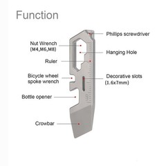 Titanium keychain tool,Lightweight Multipurpose Tool, Can Opener, P… Fast Ship