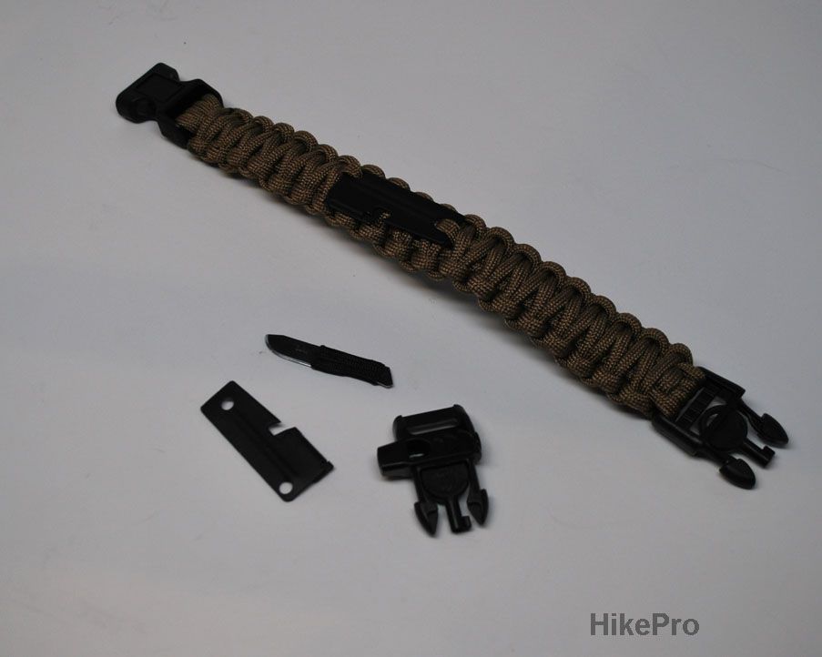 Minimalist Survival MIL-C-5040H 550 Paracord Band stainless blade p51 key buckle