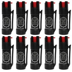 10 Police Magnum pepper spray 1/2oz bottom clip self defense security protection
