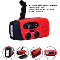 Storm Safe Emergency AM/FM/NOAA Weather Band Radio With Solar Flash Light