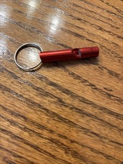 Emergency Whistle with Key Chain, Aluminum Extra Loud Safety Survival Whistle