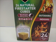 24 Count Natural Firestarter Instant Light Cubes for Use Indoor & Outdoor