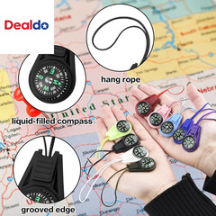 Mini Compass for Kids Keychain, Small Bulk Multi-Color Outdoor Camping Hiking Po