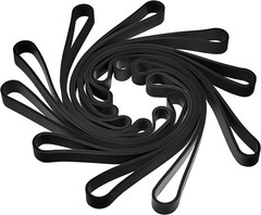 Fabbay 10 Pcs Large Heavy Duty Silicone Rubber Bands 8 Inch Thick Black Rubber B