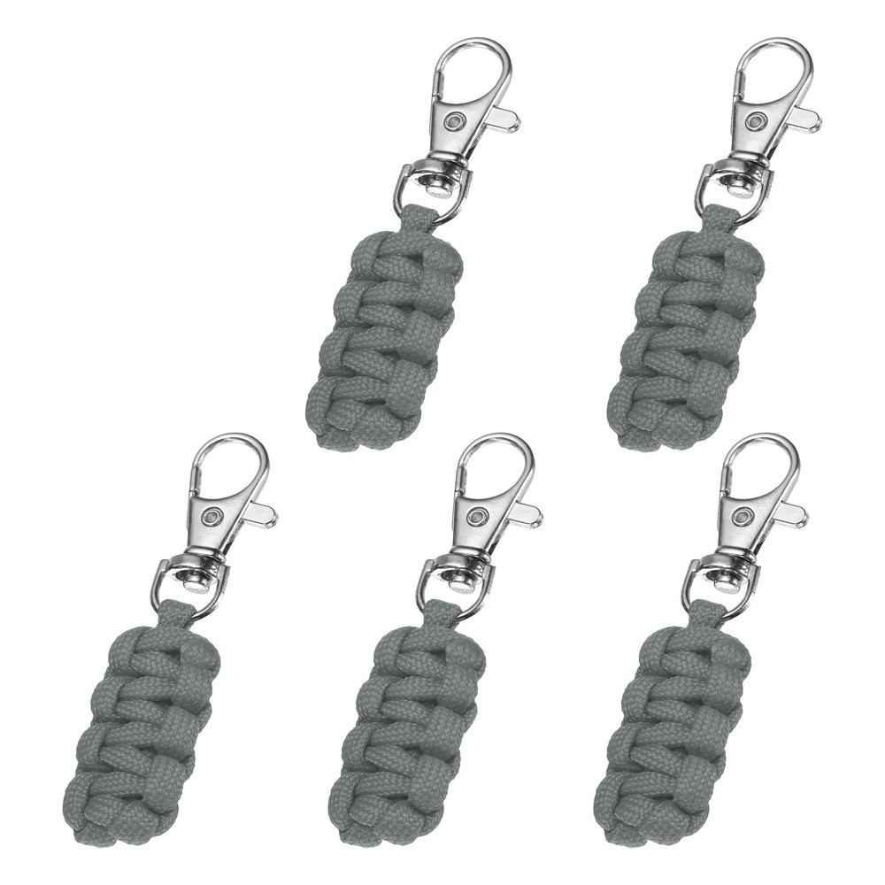Paracord Zipper Pull, Polyester Zipper Pulls Replacement 5 Pcs & Gray