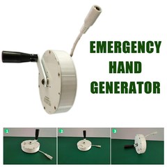 Mini Hand Crank Emergency Generator Manual Dynamo Outdoor Camping Lighting 80W