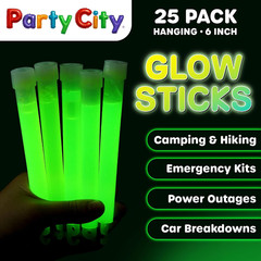 Glow Stick Bulk Pack 6 Inch Green Emergency Camping Survival Waterproof Neon