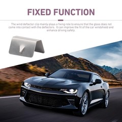 Fiknonk Car Wind Deflector Buckles 12 PCS Silver