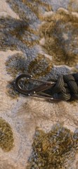 Dark green paracord keychain