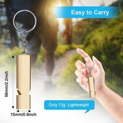120db Loud Emergency Whistle Camping Keychain Outdoor SOS Whistle Gold & Silver