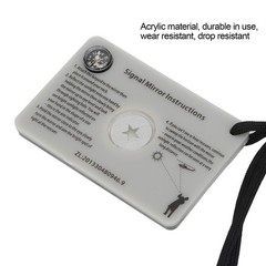 Survival Emergency Signal Mirror with Lanyard Multifunction Reflector Glass