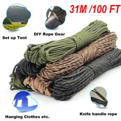 Paracord 9-Strand Core Nylon Parachute Cord Outside Survival Gear for Outdoor US