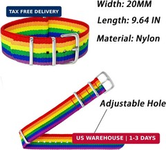 Nanafast LGBT Rainbow Wristband for Women, Men – Adjustable Pride Bracelet for G