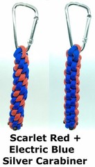 Paracord Keychain Fob – 550 Paracord w/ Carabiner Clip