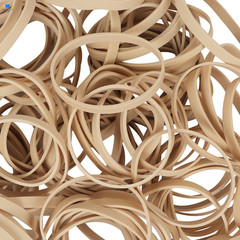 AIWOQI Rubber Bands Size #64 Elastic Band About 0.55 lb 120 Light brown