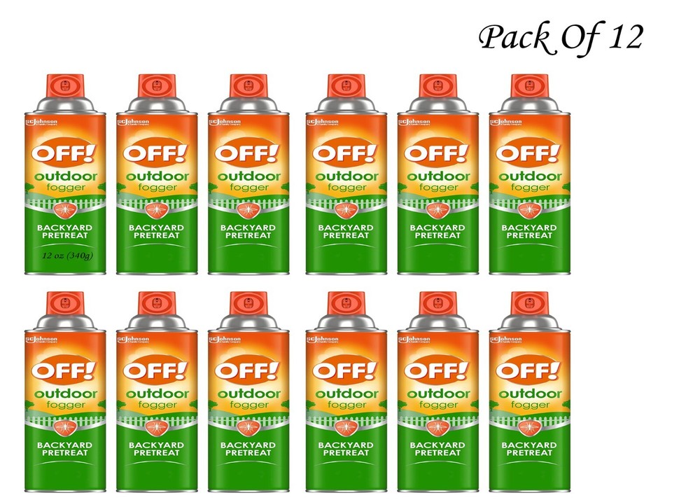 OFF! Outdoor Insect & Mosquito Repellent Fogger Backyard Pretreat, 12 Oz (12 Pk)
