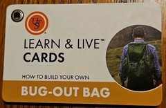 UST Learn & Live Cards How To Build Your Own Bug-Out Bag