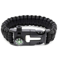 Child-Size Survival Paracord Bracelet | Survival Kit Fire Starter | Compass