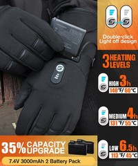 Js Lifestyle Heated Gloves For Men Women Hg-057.4V 3000Mah Rechargeable Battery