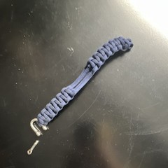 Blue Paracord Watch Bracelet with Metal Clasp for Camping Hiking Survival