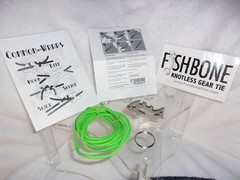 Fish Bone Knotless Rope Tie – Piranha – SEALED NEW IN PACKAGE fluorescent green