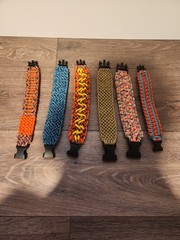 LOT: (6) Paracord Survival Bracelet – Handmade Multicolor – Outdoor Camping Hike