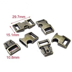 Metal 10mm 15mm 20mm 25mm Side Release Buckle Clasp for Paracord Bracelet