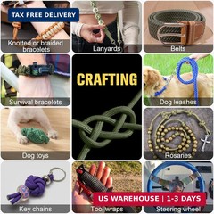 Paracord Rope 750 lb – 1000ft / 500ft / 200ft / 100ft 5/32″ Parachute Cord 4MM 1