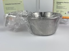 Ace Camp Pocket Stove Collapsible & Pan Set With Emergency Poncho & Blanket NEW