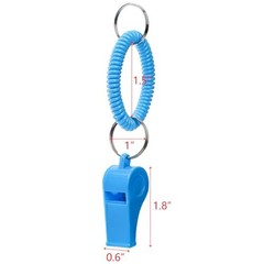 30 Pcs Sport Whistle with Bracelet, 6 Colors Loud Plastic Whistles with