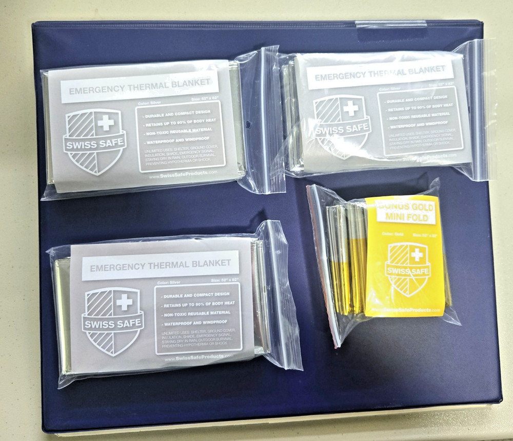 SWISS SAFE Mylar Emergency Blankets for Survival – Compact & Insulated – 4 52X82