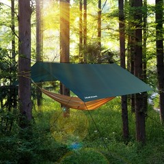 JAICOM Waterproof Camping Tarp – 10X10ft Hammock Rain Fly, 10X10ft, Green