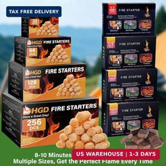 HGD Fire Starter, Mini Natural Fire Starters for Campfires, BBQ Grill, Charcoal
