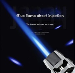 Windproof Straight Torch Blue Flame Lighter Refillable BROWN Color (USA Seller)