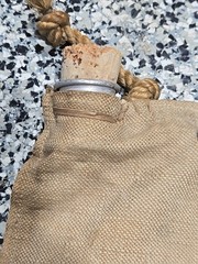 2 Antique Superior Water Bags Scotch Flax Canvas with Corks. Great For Display