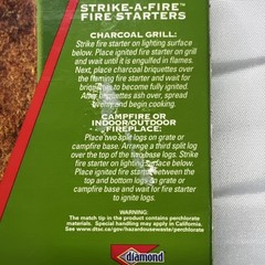 Vintage Coleman Strike-A-Fire Fire Starters 8 Pack NOS New Fire Starter