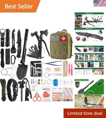 Ultimate 142-Piece First Aid and Survival Gear Kit – A Must-Have for Outdoorsmen