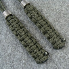 2 Pack Handmade 550 Paracord Knife Lanyard With Steel Beads / Knife Pendant