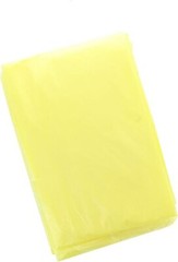 Emergency Poncho hooded 52″X 80″ lightweight reusable one size, Yellow