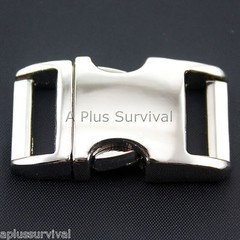 Lot of 50 Metal Curved Top 5/8″ Quick Release Buckle Paracord Survival Bracelet