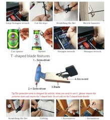 21 in 1 Survival Bracelet, Paracord Outdoor Sport Wristband Kit 2 Black