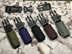 16 mm Navy Black Green Gray Adjustable Survival Paracord Watch Band G-Shock