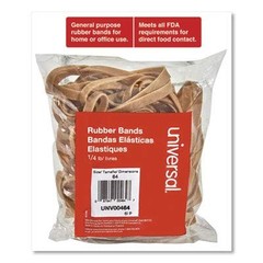 Rubber Bands, Size 64, 0.04″ Gauge, Beige, 4 oz Box, 80/Pack Beige