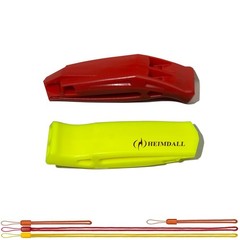 HEIMDALL Emergency Whistle with Lanyard for Safety Boating Red, Yellow