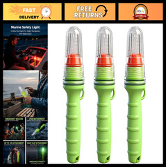 3 PCS Electronic Boat Flares, Coast Guard Approved Distress Signals for Fishing
