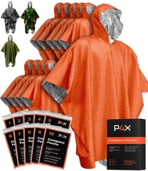 Prepared4X Emergency Mylar Blanket Duty Waterproof Wind-Resistant Green Rain